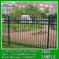 Polyester coated black tubular picket fence panels 5