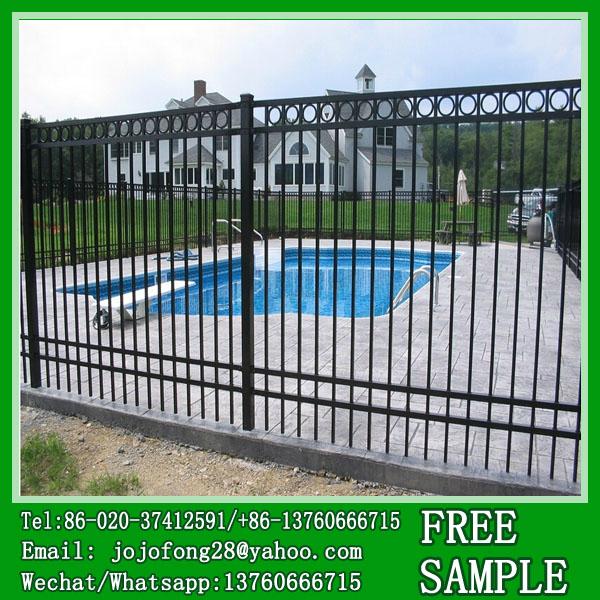 China suppier black matte using pool iron fencing for hotel 4