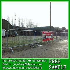 1.2m high Hot dipped galvanised steel crowd control barriers for export