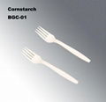 Disposable Fork Bgc-01 (150mm) in Cornstarch Material Eco-Friendly Cutlery 1