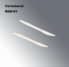 China Made Bgd-01 (160mm) Cornstarch Knife Disposable 100% Biodegradable Cutlery