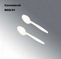 Disposable Spoon Bgs-01 (150mm) in Cornstarch Biodegradable Eco-Friendly 1