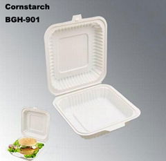 Corn Material 1200ml Lunch Box Biodegradable Eco-Friendly Disposable Tableware