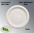 Cornstarch Tableware withFDA Certificated Disposable Plate 9 Inches 