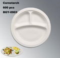 100% Biodegradable Cornstarch Tableware Disposable Plate 9 Inches  1