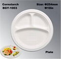 Biodegradable  Cornstarch Tableware China Made Disposable Eco-Friendly Plate