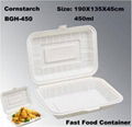 Cornstarch Biodegradable  Take out Lunch Box Disposable Tableware