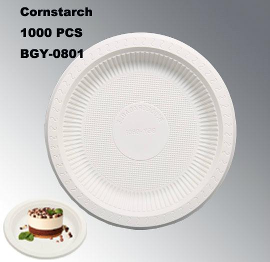 8 Inches Disposable Biodegradable Tableware Eco-Friendly Plates