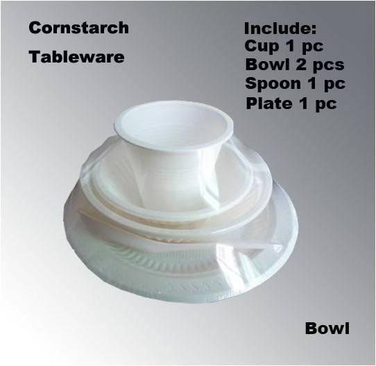 Disposable Cornstarch New Material Eco-Friendly Cutlery Tableware Set