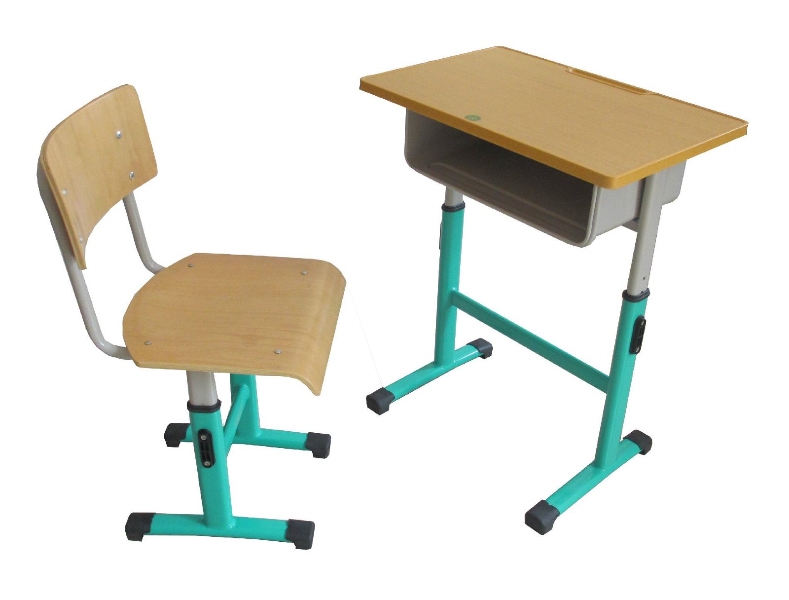 供应单人钢木学生课桌椅