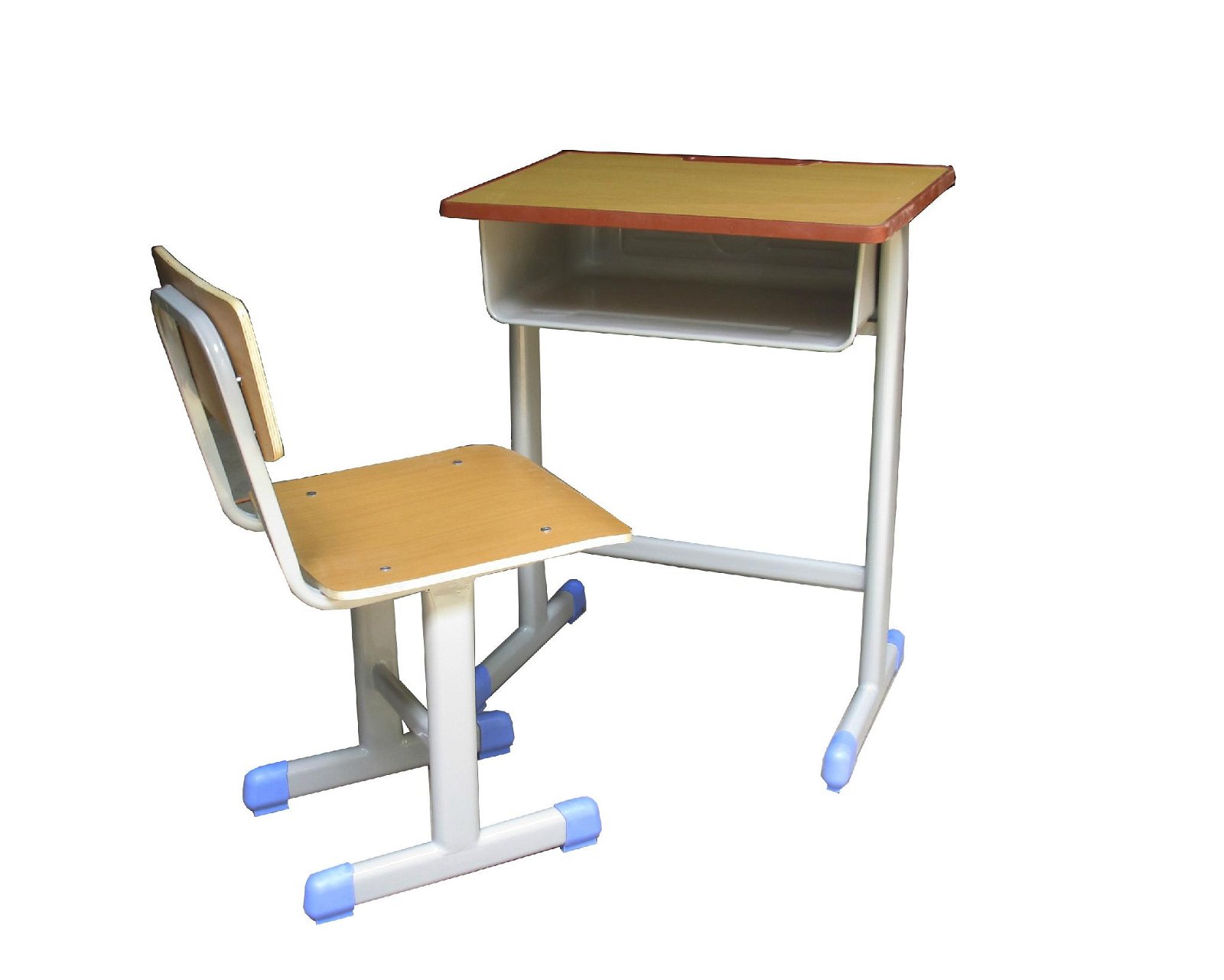供应单人钢木学生课桌椅 4