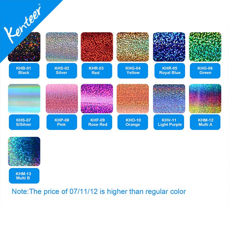 High quality hologram heat transfer vinyl 50cm*25m one roll 3