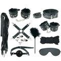 Flirting Black Cosplay Choker Collar and Leather Bondage Costume Set 1