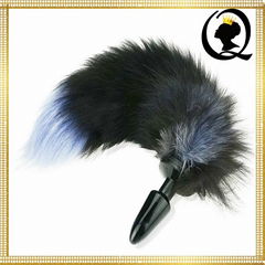 Popular adult toys fox's tail porn anal plug plaything Stainless Steel Metal But