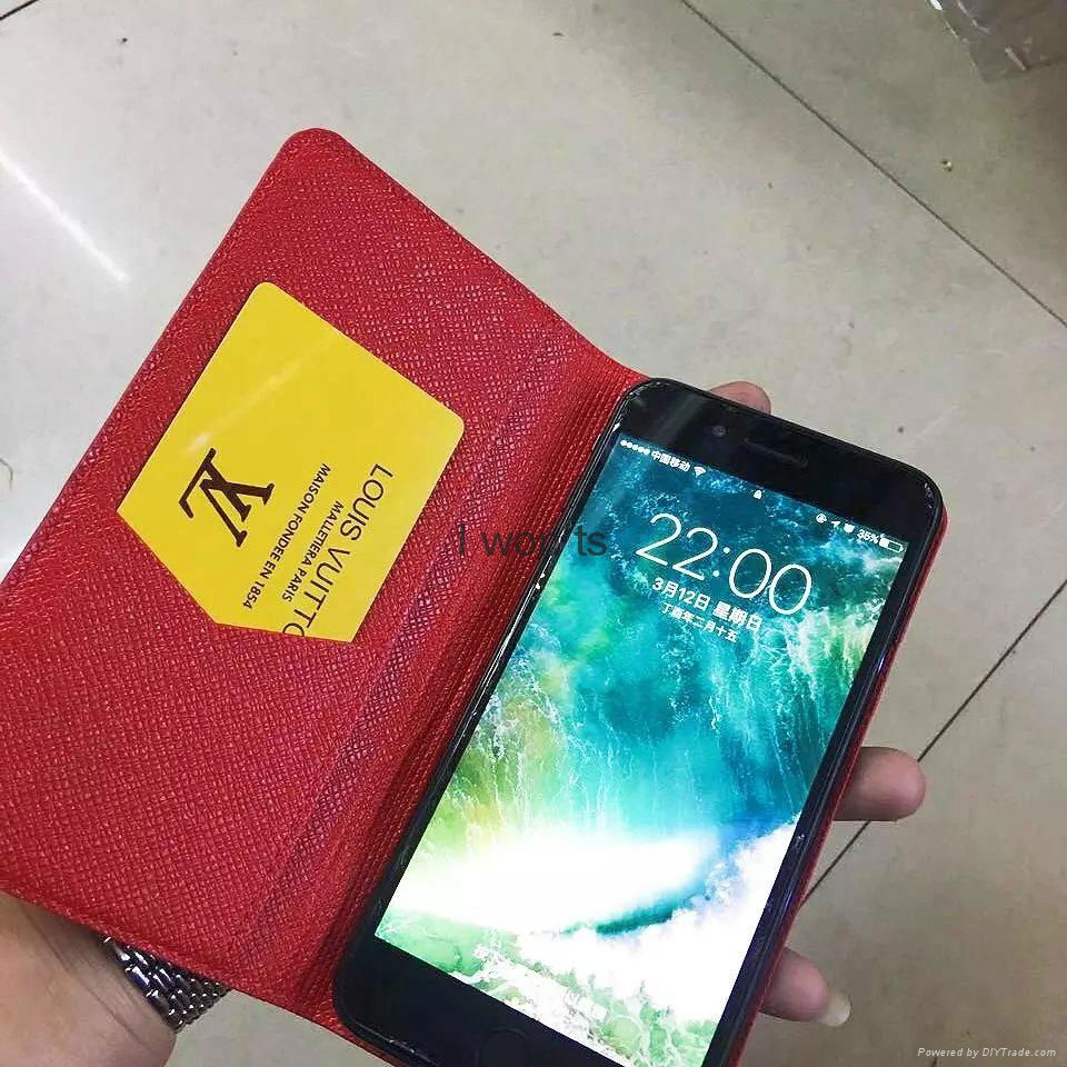 Wholesale new fashion Supreme red LV leather case covers for Iphone 7/7 plus - iwonts7 (China ...