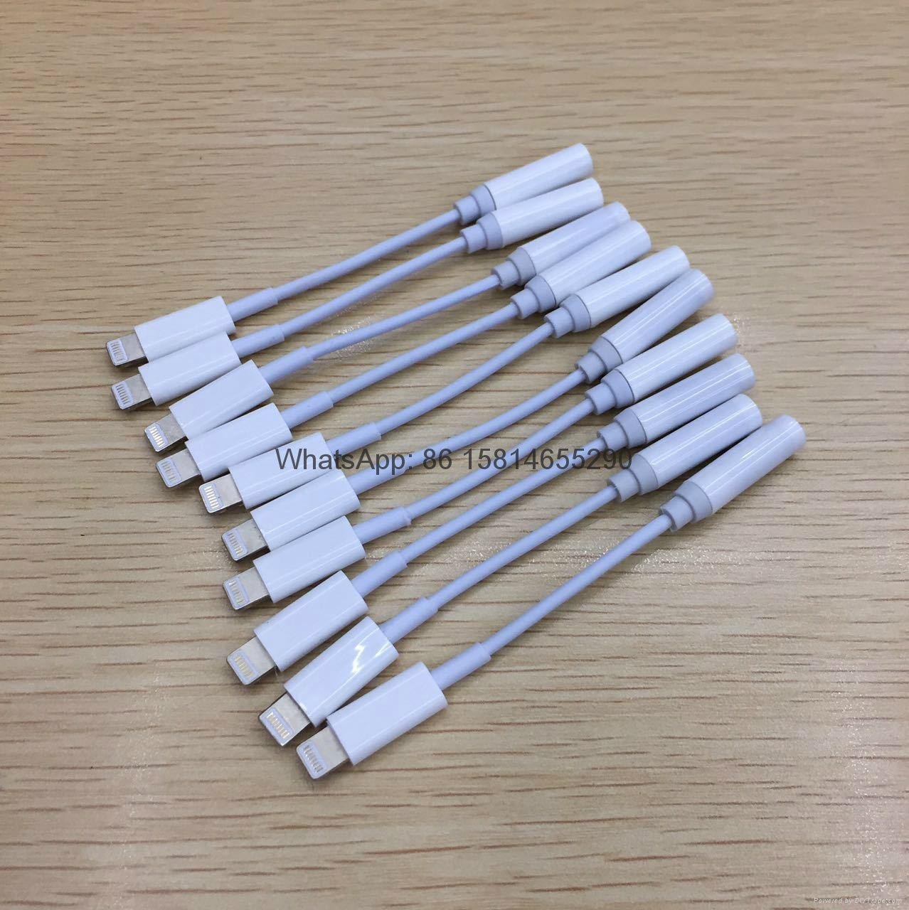 Wholesale hot Lightning to DC 3.5mm for iphone 7 7plus Headphone Jack Adapter  1