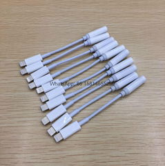 Wholesale hot Lightning to DC 3.5mm for iphone 7 7plus Headphone Jack Adapter 