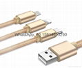 Hot selling 3 in 1 usb cable 8 pin mirco usb type c usb cable  iphone usb cable  7