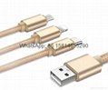 Hot selling 3 in 1 usb cable 8 pin mirco usb type c usb cable  iphone usb cable 
