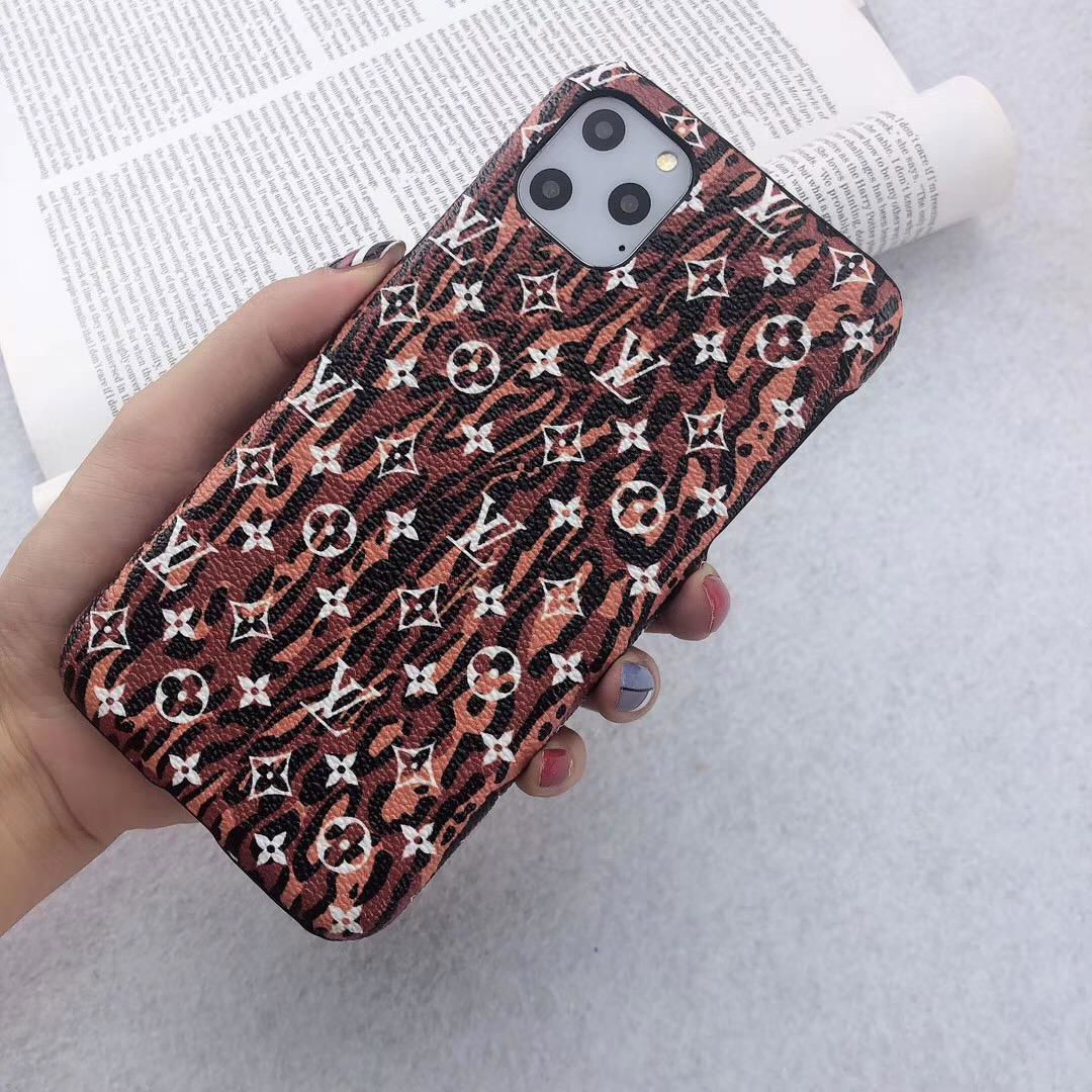 LV Printed Leather Case Cover For Iphone 13
