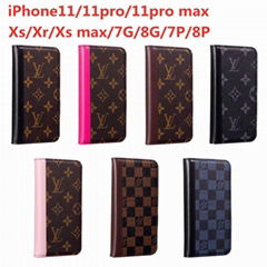 Luxury brand phone case     eather case for new iphone 11 pro max xs max 7 8plus