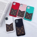     eather case with card bag for iphone 11 pro max xs max xr x 7 8plus samsung 5