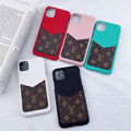 LV leather case with card bag for iphone 11 pro max xs max xr x 7 8plus samsung