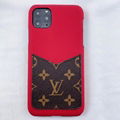 LV leather case with card bag for iphone 11 pro max xs max xr x 7 8plus samsung