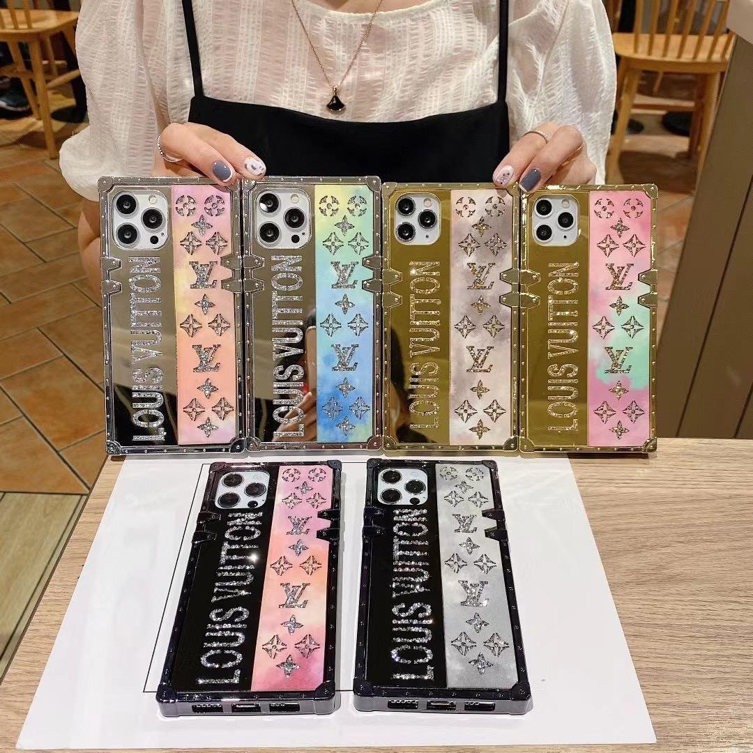 colourful square LV phone case for iphone 12 pro max xs max xr 11 pro max 8
