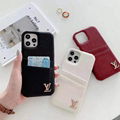 LV phone case with card and logo for iphone 12 pro max xs max xr 11 pro max 8