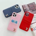 LV phone case with card and logo for iphone 12 pro max xs max xr 11 pro max 8