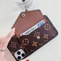 LV phone case with card and logo for iphone 12 pro max xs max xr 11 pro max 8