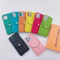 Wholesale colourful LV case with card for iphone 12 pro max 11 pro max xs max xr