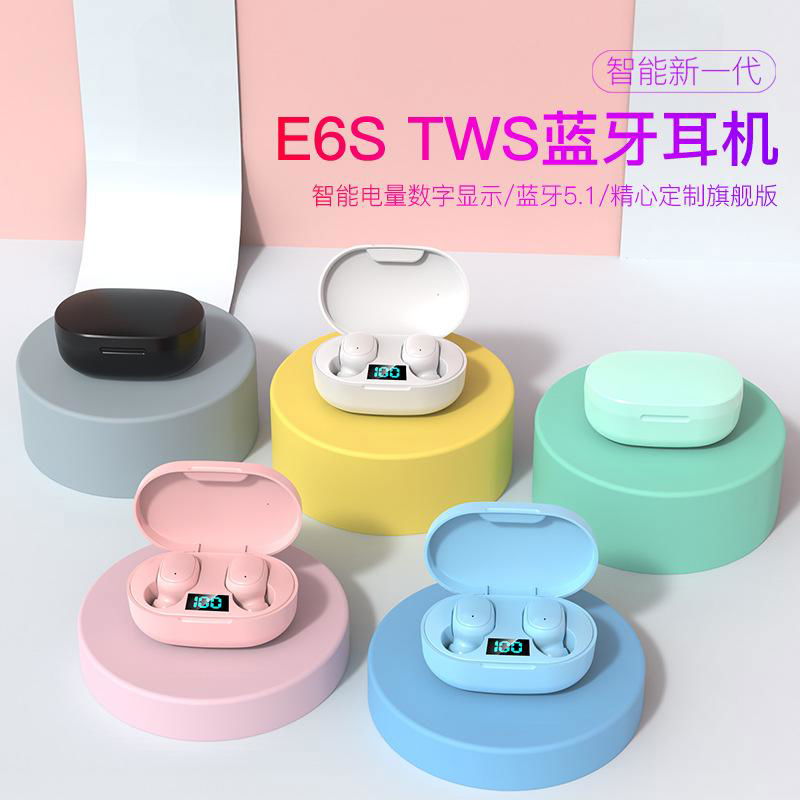 2023  Hot E6S Colorful  wireless bluetooth earphones headsets headphones 2