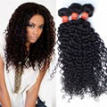 Wholesale 10A human hair extensions Indian Curly Brazilian Virgin Water Wave 