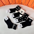 2025 fashion LV Mid-length stacked socks Stocking silk socks cotton socks LV  