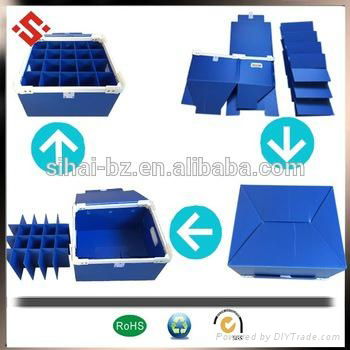 Foldable plastic pp hollow storage containers box 5