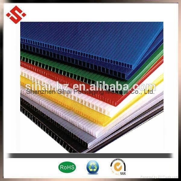 Shenzhen sihai pp hollow sheet Polypropylene PP Plastic Twin Wall Hollow board 4