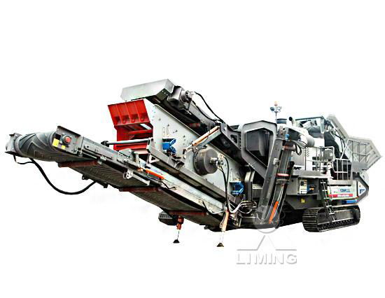 Mobile crushing station for efficient use of construction waste