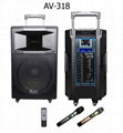 15"/12" 2 WAYS PA SPEAKER BULIT-IN BLUE TOOTH WITH 2 WIRELESS MIC 1