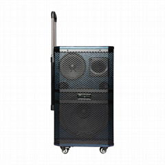 12"/15" 3 WAYS PA SPEAKER BULIT-IN BLUE TOOTH WITH 2 WIRELESS MIC