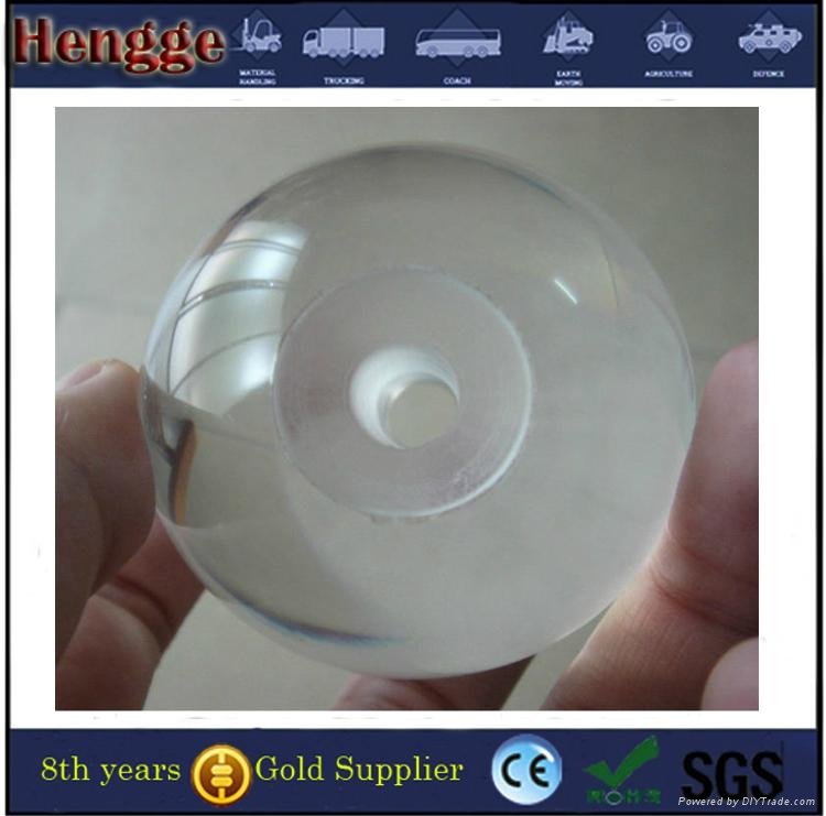 plastic clear acrylic sphere balls UV transparent solid acrylic ball with hole f