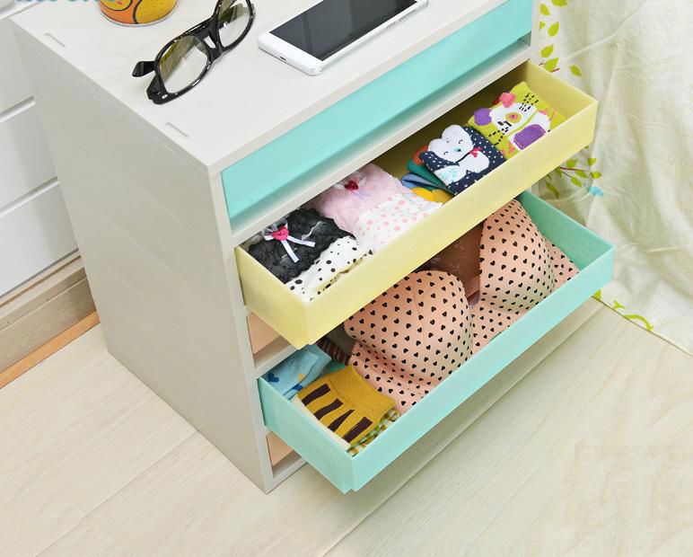  Four layer plastic cabinet storage box 4