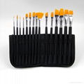 Artist Paint Brush Set of Black Wooden Handel Professional 2