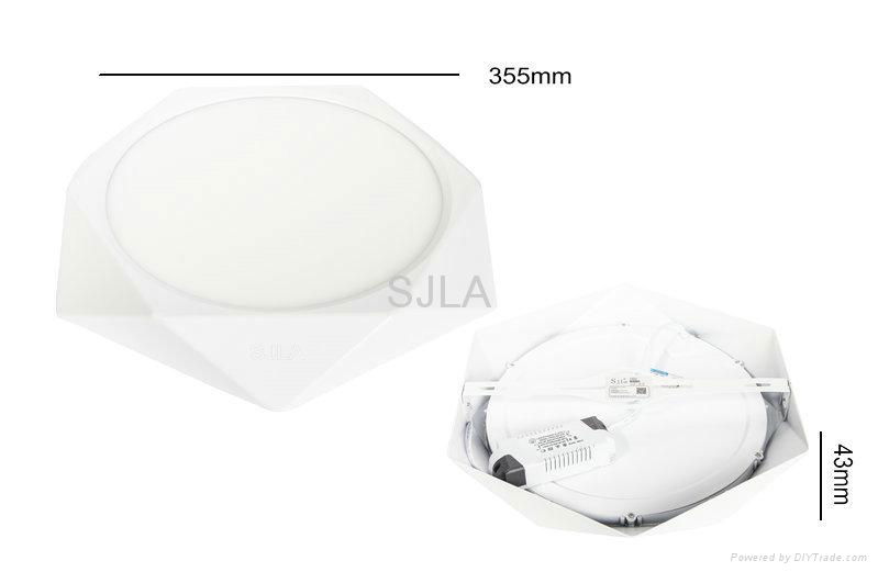 SJLA Diamond led Integration 110V 220V Surface Panel light and Downlight 24W     3