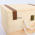 customized natural wood box portable wooden wine box 4