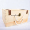 customized natural wood box portable wooden wine box 5