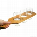wood cup holder wooden beer wine glass tray wooden serving tray 2