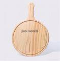 Wooden Kitchen Accessories Round Wood Pizza Serving Tray 5