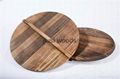 high quality handmade wooden pan lid carbonized wood pot lid cooking pot lid 4